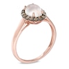 Oval Moonstone and 0.24 CT. T.W. Enhanced Champagne Diamond Ring in 10K Rose Gold