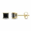 Thumbnail Image 1 of 1.00 CT. T.W. Princess-Cut Black Diamond Stud Earrings in 10K Gold