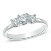 Thumbnail Image 0 of 0.60 CT. T.W. Certified Canadian Diamond Three Stone Engagement Ring in 14K White Gold (I/I2)