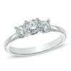 Thumbnail Image 0 of 0.60 CT. T.W. Certified Canadian Diamond Three Stone Engagement Ring in 14K White Gold (I/I2)