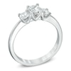 Thumbnail Image 1 of 0.60 CT. T.W. Certified Canadian Diamond Three Stone Engagement Ring in 14K White Gold (I/I2)