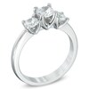Thumbnail Image 2 of 1.00 CT. T.W. Certified Canadian Diamond Three Stone Engagement Ring in 14K White Gold (I/I2)