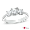 Thumbnail Image 1 of 2.00 CT. T.W. Certified Canadian Diamond Three Stone Engagement Ring in 14K White Gold (I/I2)