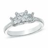 2.00 CT. T.W. Certified Canadian Princess-Cut Diamond Three Stone Ring in 14K White Gold (I/I2)
