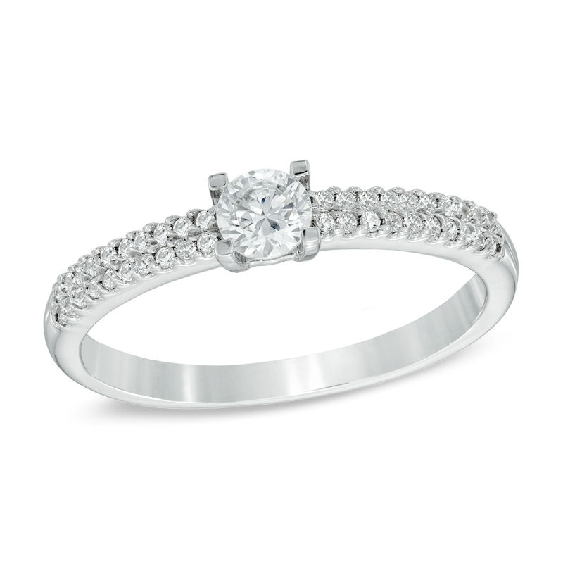 0.33 CT. T.W. Diamond Engagement Ring in 10K White Gold