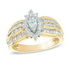 Thumbnail Image 1 of 1.00 CT. T.W. Marquise Diamond Frame Engagement Ring in 10K Gold