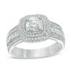 1.25 CT. T.W. Diamond Double Frame Engagement Ring in 14K White Gold