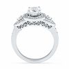 Thumbnail Image 3 of 1.50 CT. T.W. Diamond Frame Three Stone Bridal Set in 14K White Gold