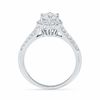 Thumbnail Image 2 of 1.50 CT. T.W. Diamond Frame Double Row Engagement Ring in 14K White Gold