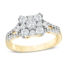 Thumbnail Image 0 of 1.00 CT. T.W. Diamond Square Cluster Engagement Ring in 10K Gold