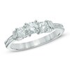 Thumbnail Image 0 of 0.50 CT. T.W. Diamond Three Stone Collar Ring in 10K White Gold