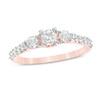 Thumbnail Image 1 of 0.75 CT. T.W. Diamond Three Stone Engagement Ring in 10K Rose Gold
