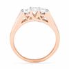 Thumbnail Image 2 of 0.50 CT. T.W. Princess-Cut Diamond Three Stone Engagement Ring in 10K Rose Gold