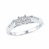 Thumbnail Image 0 of 0.50 CT. T.W. Princess-Cut Diamond Three Stone Engagement Ring in 10K White Gold