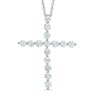 Thumbnail Image 0 of 1.00 CT. T.W. Diamond Cross Pendant in 10K White Gold