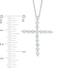 Thumbnail Image 1 of 1.00 CT. T.W. Diamond Cross Pendant in 10K White Gold