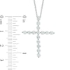 Thumbnail Image 2 of 1.00 CT. T.W. Diamond Cross Pendant in 10K White Gold