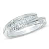 Thumbnail Image 0 of 0.25 CT. T.W. Diamond Seven Stone Bypass Ring in 10K White Gold