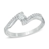 Thumbnail Image 0 of 0.25 CT. T.W. Diamond Promise Bypass Promise Ring in 10K White Gold