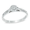 Thumbnail Image 0 of 0.20 CT. T.W. Diamond Frame Promise Ring in 10K White Gold