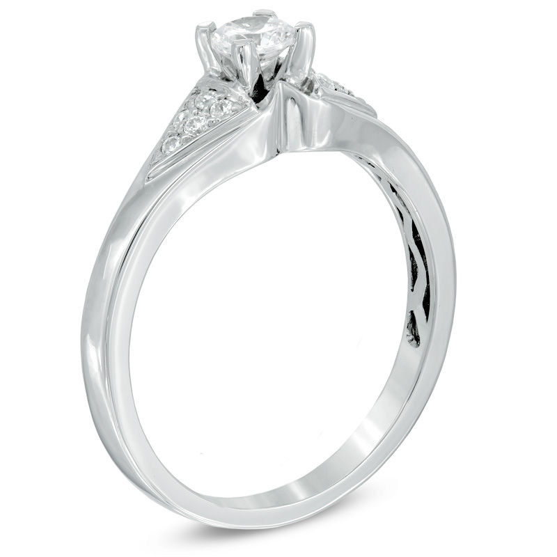 Main Image 2 of 0.33 CT. T.W. Diamond Promise Ring in 10K White Gold