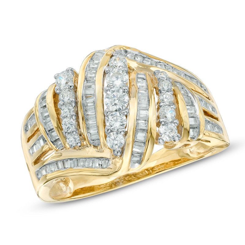 0.75 CT. T.W. Diamond Twisted Knot Ring in 10K Gold|Peoples Jewellers