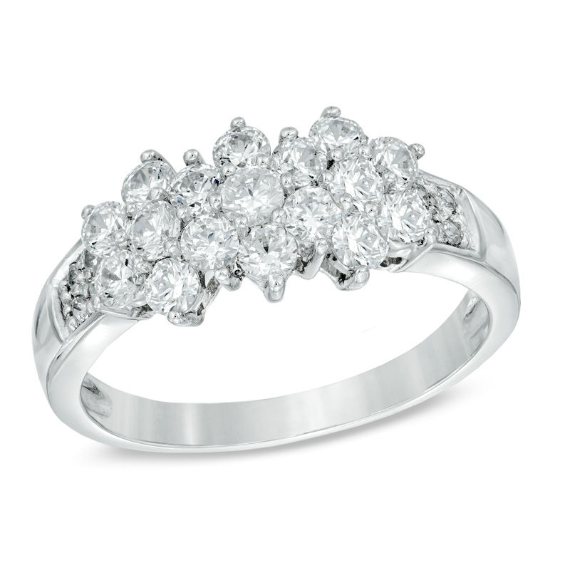 Pyramid cluster diamond ring hotsell