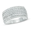 Thumbnail Image 1 of 1.00 CT. T.W. Diamond Multi-Row Anniversary Band in 10K White Gold