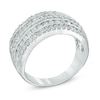 Thumbnail Image 2 of 1.00 CT. T.W. Diamond Multi-Row Anniversary Band in 10K White Gold