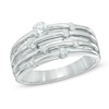 Thumbnail Image 1 of 0.50 CT. T.W. Diamond Layered Orbit Ring in 10K White Gold