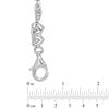 Thumbnail Image 2 of 0.16 CT. T.W. Diamond Interlocked Hearts Station Bracelet in Sterling Silver