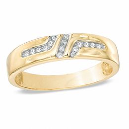 0.12 CT. T.W. Diamond Wedding Band in 10K Gold