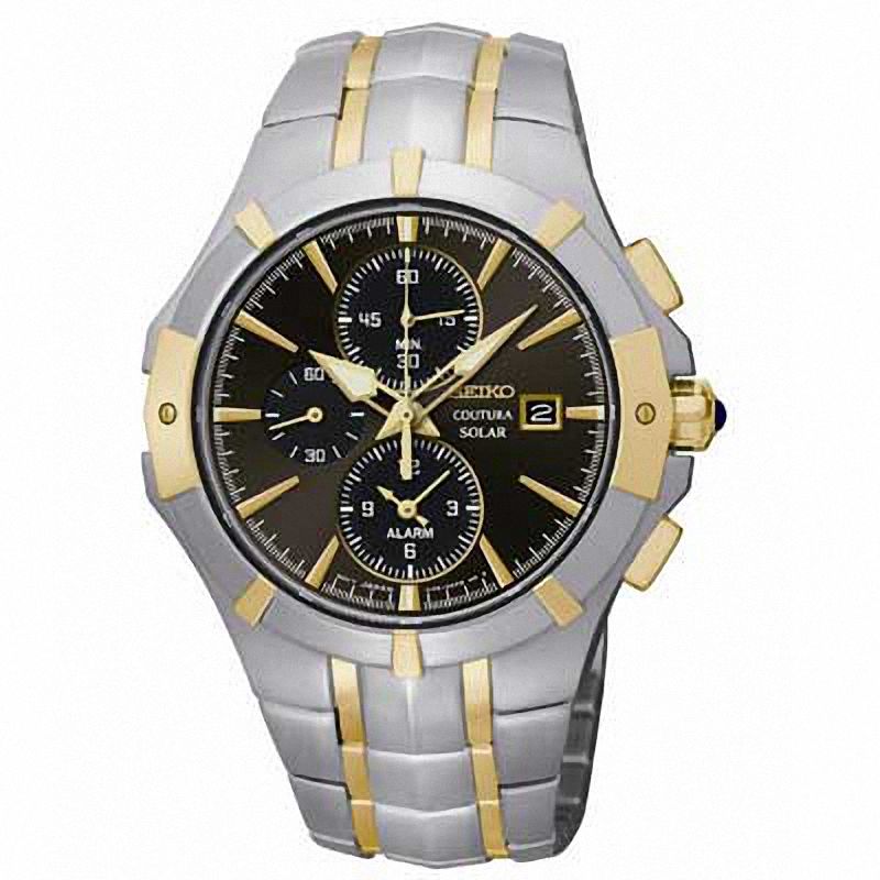 Men s Seiko Coutura Alarm Chronograph Solar Watch Model SSC198