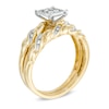 0.16 CT. T.W. Quad Diamond Twist Bridal Set in 10K Gold