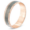 Thumbnail Image 2 of Men's 6.0mm Comfort Fit Wedding Band in 10K Rose Gold with Charcoal Rhodium - Size 10