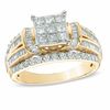 1.25 CT. T.W. Princess-Cut Composite Diamond Engagement Ring in 10K Gold