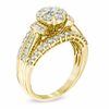 Thumbnail Image 2 of 1.25 CT. T.W. Diamond Cluster Engagement Ring in 10K Gold