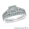 Thumbnail Image 1 of Celebration Canadian Lux® 1.00 CT. T.W. Certified Diamond Frame Bridal Set in 18K White Gold (I/SI2)