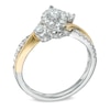 Thumbnail Image 1 of 0.50 CT. T.W. Marquise Diamond Past Present Future Split Shank Ring in 10K Two-Tone Gold