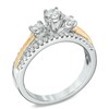 Thumbnail Image 2 of 0.50 CT. T.W. Diamond Edge Past Present Future® Engagement Ring in 10K Two-Tone Gold