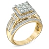 1.25 CT. T.W. Princess-Cut Composite Diamond Frame Engagement Ring in 10K Gold
