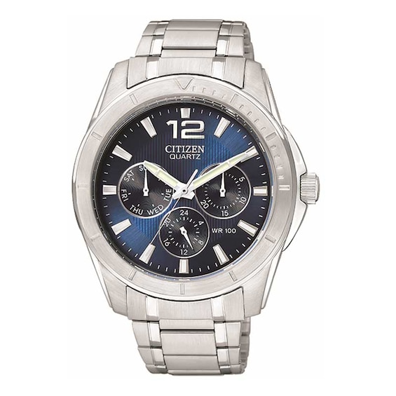 Men's Citizen Quartz Watch with Blue Dial (Model: AG8300-52L)