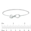 Thumbnail Image 2 of Sterling Silver Bangle with Heart Charm Dangle