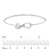 Thumbnail Image 1 of Sterling Silver Bangle with Heart Charm Dangle