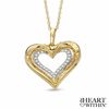 Thumbnail Image 1 of 0.10 CT. T.W. Diamond Heart Pendant in 10K Gold