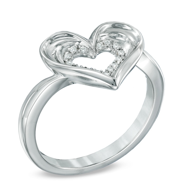 The Heart Within™ Diamond Accent Heart Ring in Sterling Silver