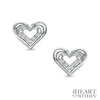 Diamond Accent Heart Stud Earrings in Sterling Silver