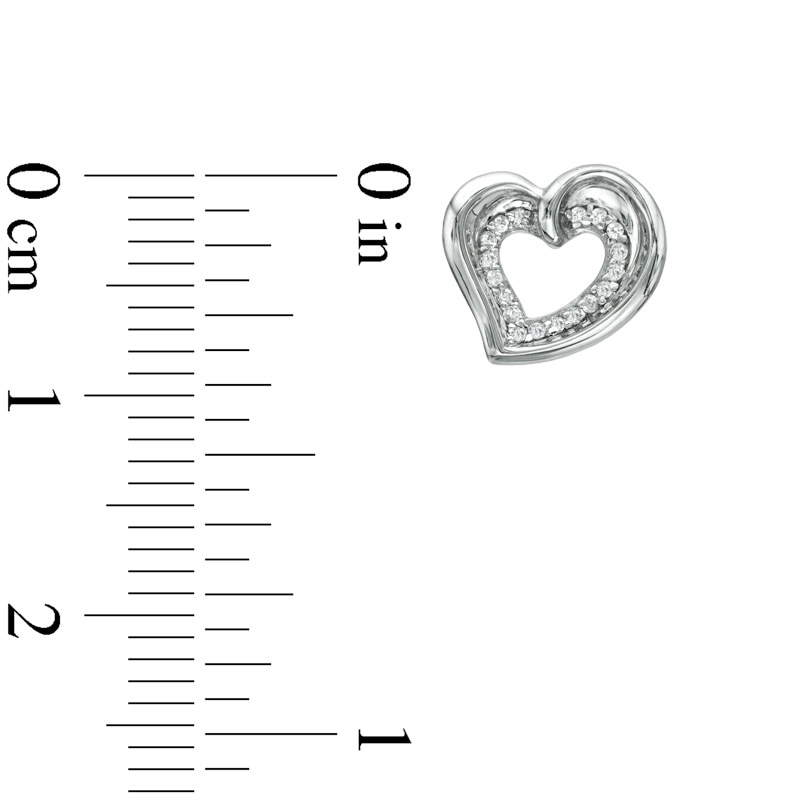 The Heart Within™ Diamond Accent Heart Stud Earrings in Sterling Silver