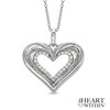 Thumbnail Image 1 of 0.15 CT. T.W. Diamond Heart Pendant in Sterling Silver