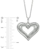 Thumbnail Image 2 of 0.15 CT. T.W. Diamond Heart Pendant in Sterling Silver